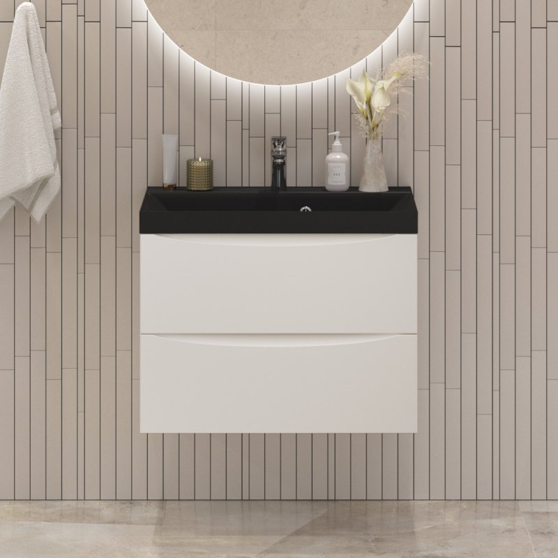 Тумба с раковиной подвесная BelBagno MARINO 60 Bianco Lucido, раковина белая Тумба с раковиной подвесная BelBagno MARINO 60 Bianco Lucido, раковина белая