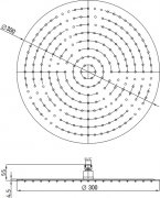 Верхний душ RGW Shower Panels SP-81-30 21148130-01 Хром Круглый