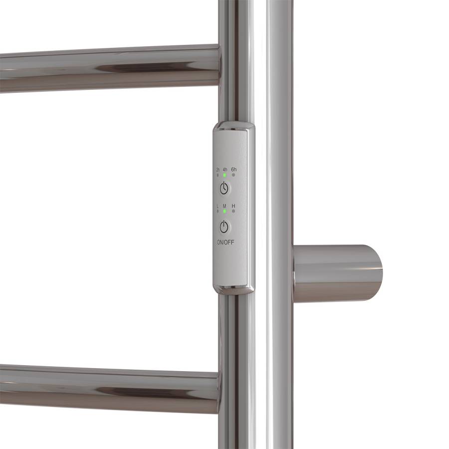 Полотенцесушитель электрический Point Афина PN04848P П5 400x800 с полкой, диммер справа, хром Полотенцесушитель электрический Point Афина PN04848P П5 400x800 с полкой, диммер справа, хром