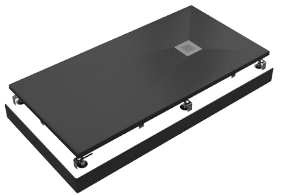 Душевой поддон Creto Ares 160x90 прямоугольный, черный Душевой поддон Creto Ares 160x90 прямоугольный, черный