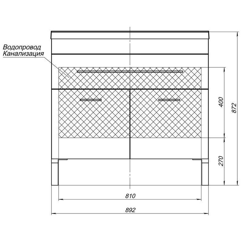 Комплект мебели для ванной Aquanet Верона NEW 90 белый (напольный 1 ящик 2 дверцы) Комплект мебели для ванной Aquanet Верона NEW 90 белый (напольный 1 ящик 2 дверцы)
