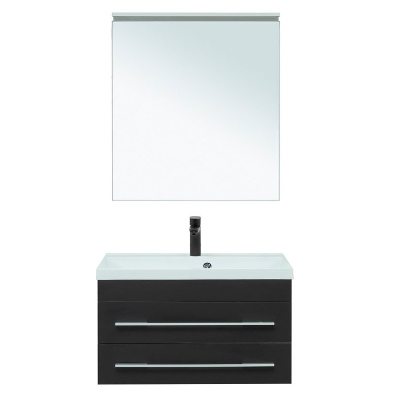 Мебель для ванной Aquanet Верона 75 New черный матовый Мебель для ванной Aquanet Верона 75 New черный матовый