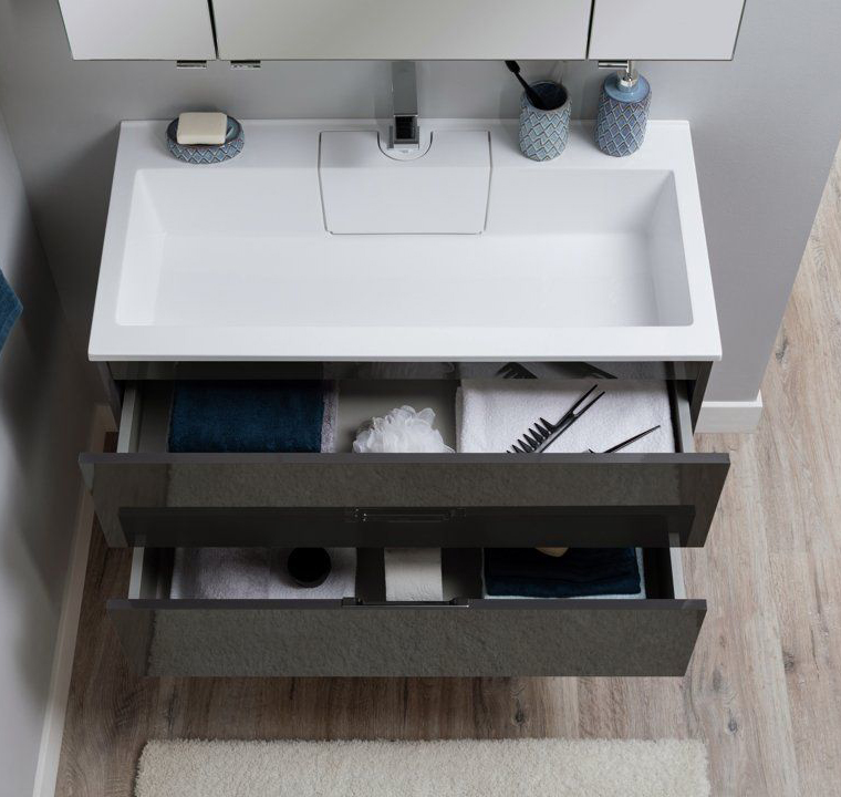 Мебель для ванной Aquanet Алвита 100 серый антрацит Мебель для ванной Aquanet Алвита 100 серый антрацит