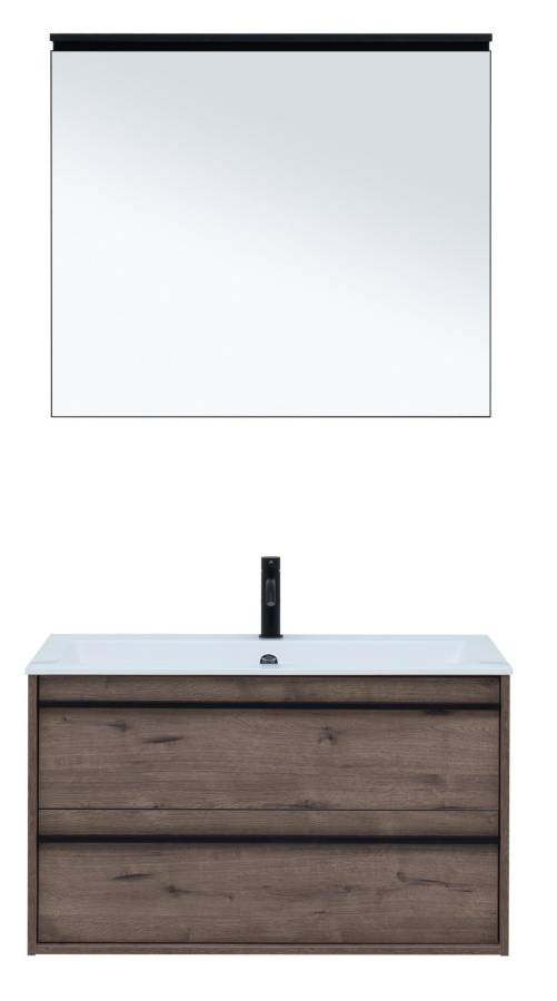 Мебель для ванной Aquanet Lino 90 Дуб Веллингтон Мебель для ванной Aquanet Lino 90 Дуб Веллингтон