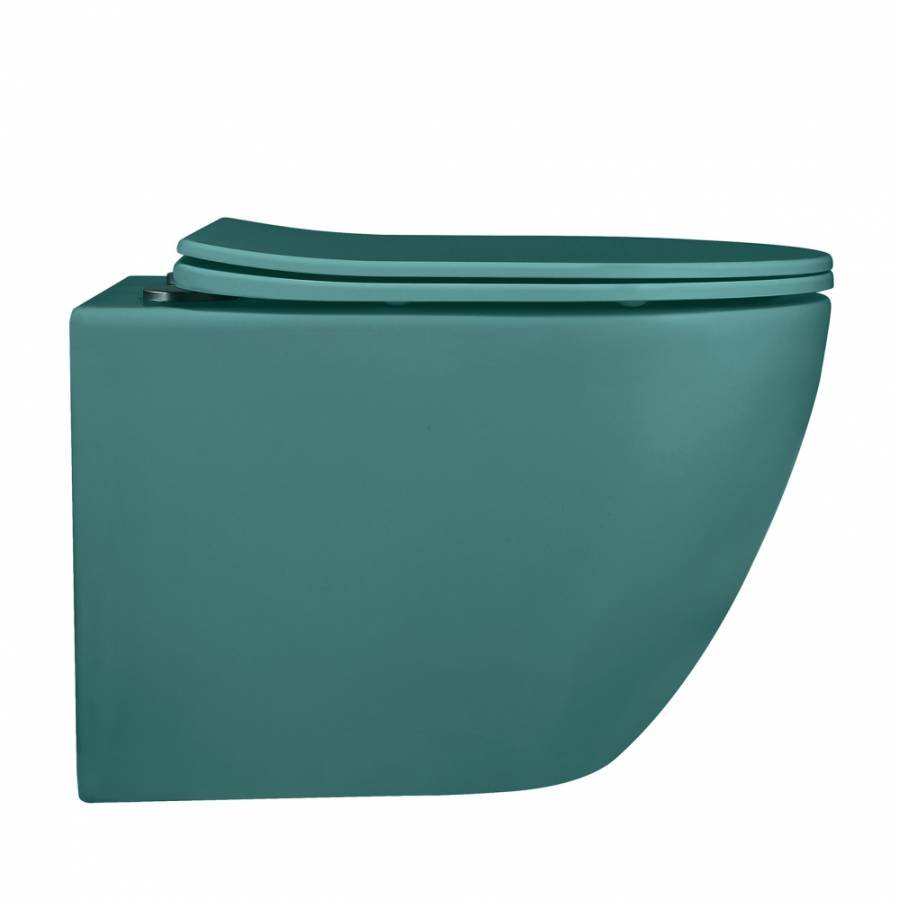 Подвесной унитаз Abber Bequem AC1101MBG темно-зеленый матовый с микролифтом Подвесной унитаз Abber Bequem AC1101MBG темно-зеленый матовый с микролифтом