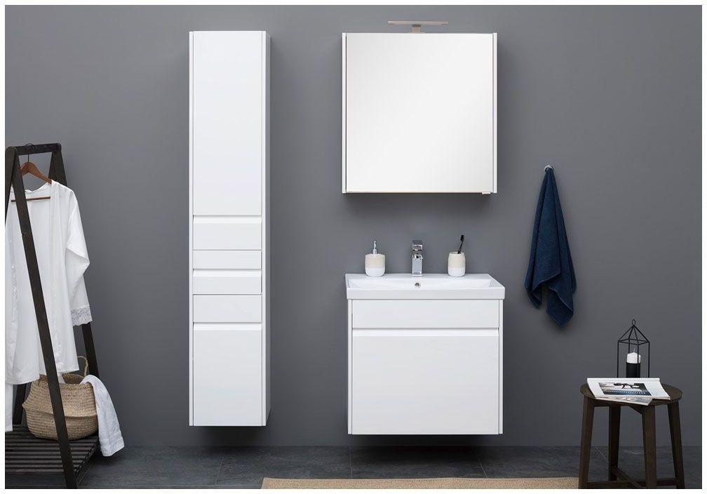 Шкаф-пенал для ванной Aquanet Палермо 35 L белый глянец Шкаф-пенал для ванной Aquanet Палермо 35 L белый глянец