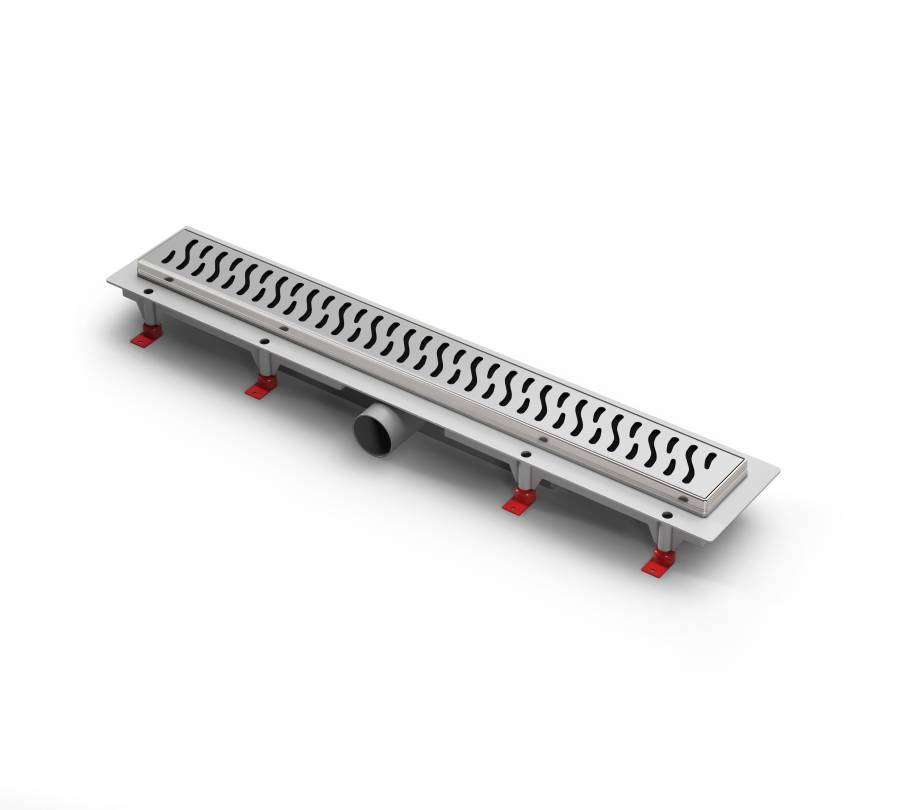 Душевой лоток 65 см Creto Zigzag CRE-650 ZN с решеткой, хром Душевой лоток 65 см Creto Zigzag CRE-650 ZN с решеткой, хром