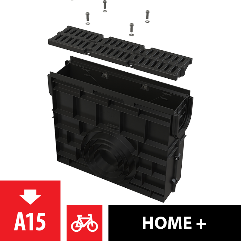 Пескоуловитель для дренажного канала AVZ104 с пластиковой рамой и пластиковой решеткой А15 Пескоуловитель для дренажного канала AVZ104 с пластиковой рамой и пластиковой решеткой А15
