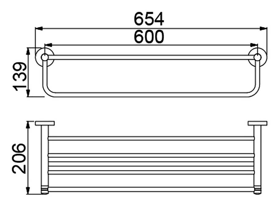Полка для полотенец Timo Saona 13058/18 черное золото Полка для полотенец Timo Saona 13058/18 черное золото