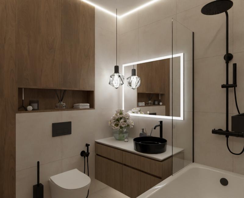 Дизайн-проект интерьера ванной комнаты от Мастер Плиткин 