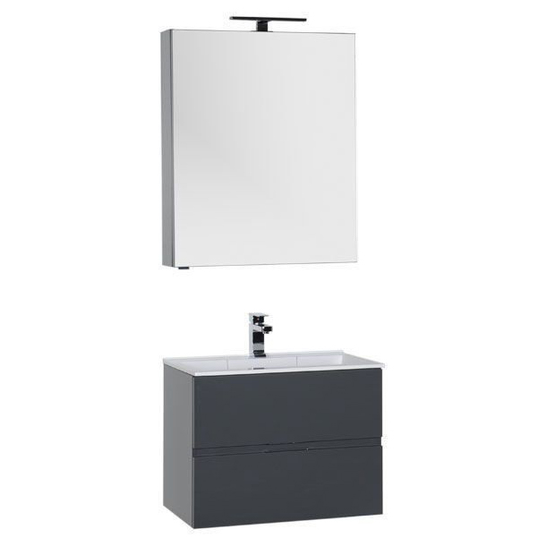 Мебель для ванной Aquanet Алвита 70 серый антрацит Мебель для ванной Aquanet Алвита 70 серый антрацит