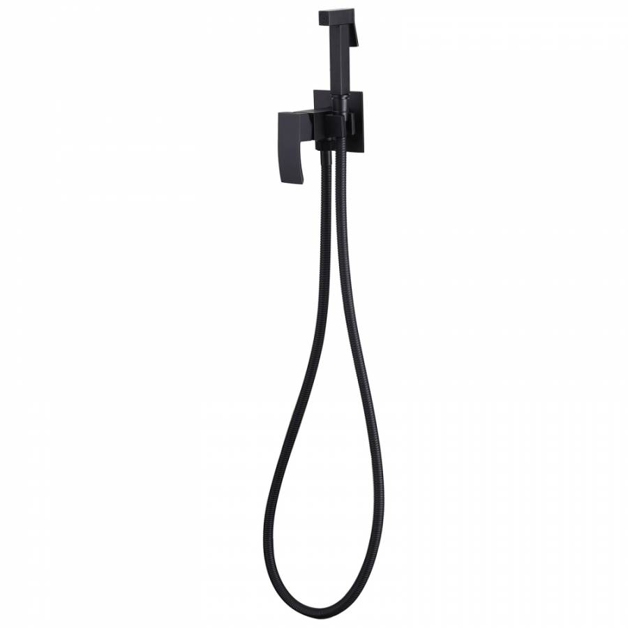 Смеситель ABBER Wasserfall AF8625B с гигиеническим душем, черный матовый Смеситель ABBER Wasserfall AF8625B с гигиеническим душем, черный матовый