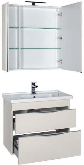 Мебель для ванной Aquanet Эвора 80 крем Мебель для ванной Aquanet Эвора 80 крем