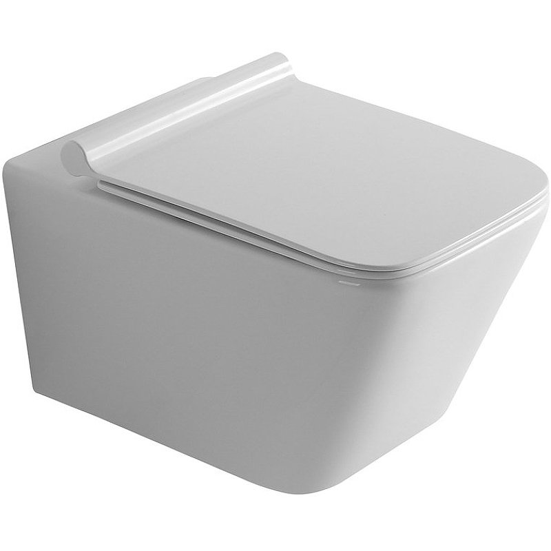 Унитаз подвесной безободковый Creto Logan L2 белый - (крышка в комплекте) 1002-001-L2W Унитаз подвесной безободковый Creto Logan L2 белый - (крышка в комплекте) 1002-001-L2W