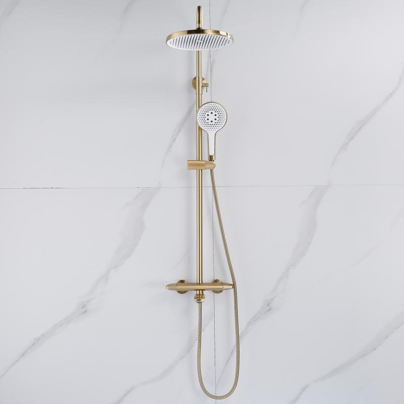 Душевая стойка с термостатом ROSE R39G R3936G Душевая стойка с термостатом ROSE R39G R3936G