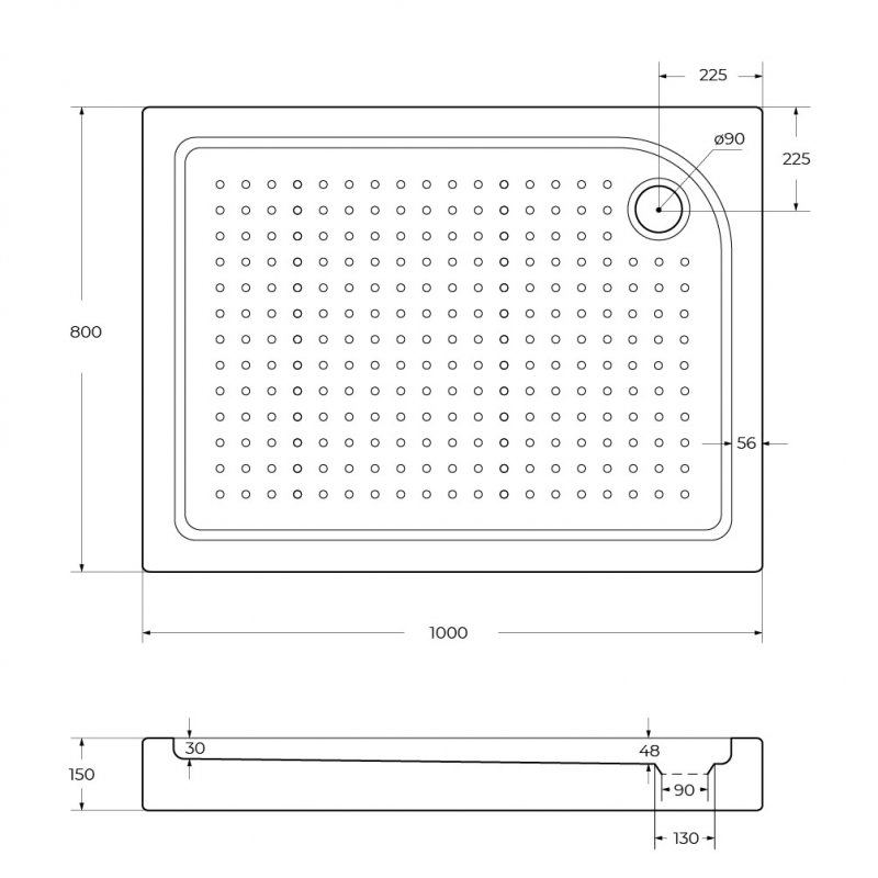 Акриловый поддон BelBagno TRAY-BB-AH-100/80-15-W-L Акриловый поддон BelBagno TRAY-BB-AH-100/80-15-W-L