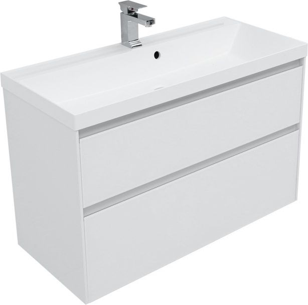 Мебель для ванной Aquanet Гласс 100 белый Мебель для ванной Aquanet Гласс 100 белый