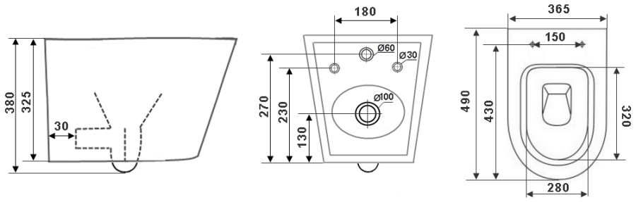 Унитаз Timo INARI TK-503 подвесной, безободковый Унитаз Timo INARI TK-503 подвесной, безободковый