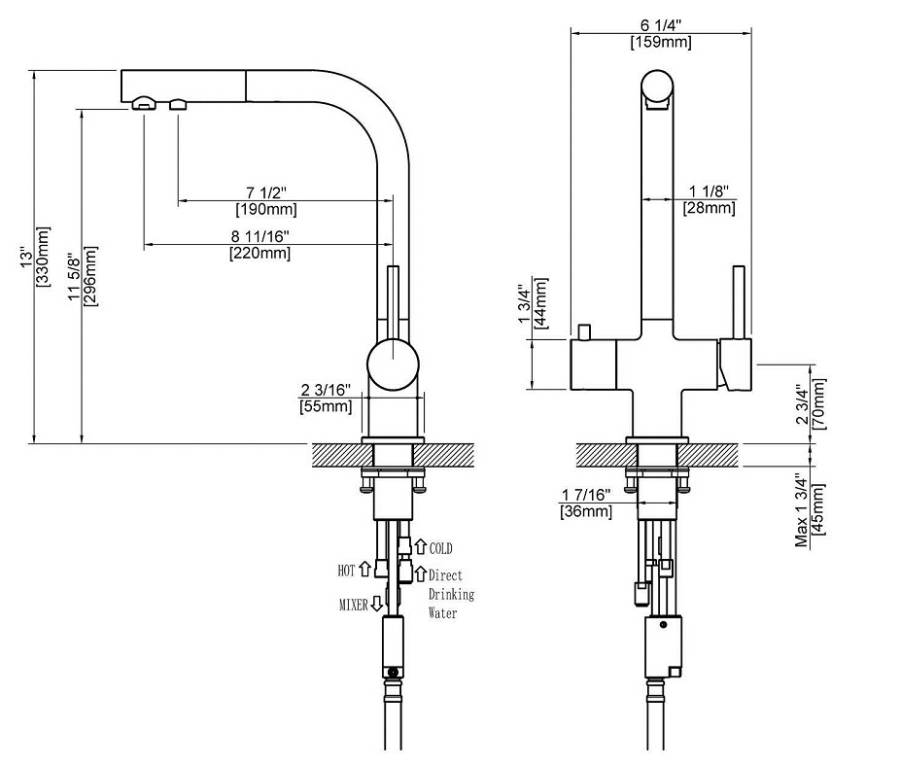 Смеситель Timo Saona 2356/17FL с выдвижной лейкой, золото матовое Смеситель Timo Saona 2356/17FL с выдвижной лейкой, золото матовое