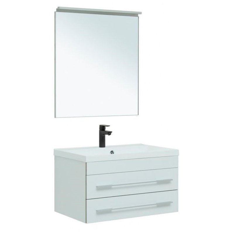 Мебель для ванной Aquanet Верона 75 белый матовый Мебель для ванной Aquanet Верона 75 белый матовый