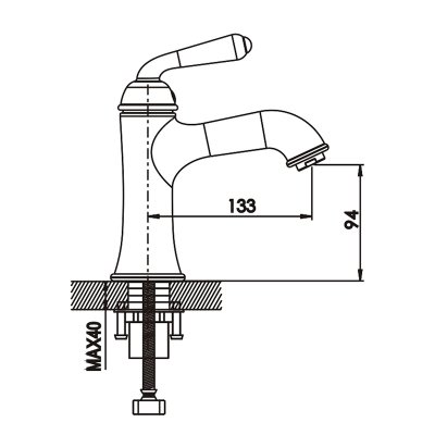 Смеситель для раковины латунь R0201E Смеситель для раковины латунь R0201E