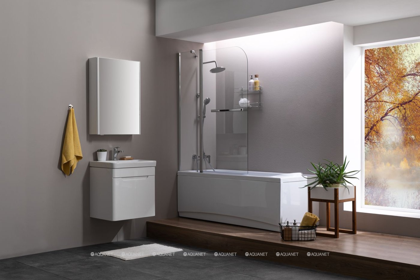 Шторка для ванны Aquanet SG-1200, прозрачное стекло Шторка для ванны Aquanet SG-1200, прозрачное стекло