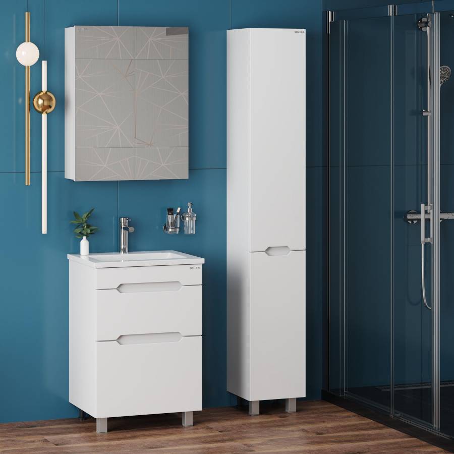 Пенал Onika Айленд 30 напольный, белый Пенал Onika Айленд 30 напольный, белый