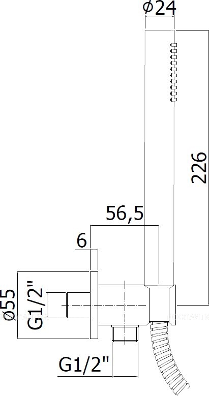 Душевой гарнитур Paffoni Master ZDUP094HG Душевой гарнитур Paffoni Master ZDUP094HG