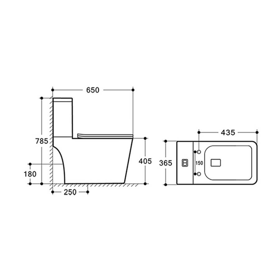 Унитаз-компакт Hope VT2-201, цвет белый, ультратонкое сиденье soft-close, P-trap Унитаз-компакт Hope VT2-201, цвет белый, ультратонкое сиденье soft-close, P-trap
