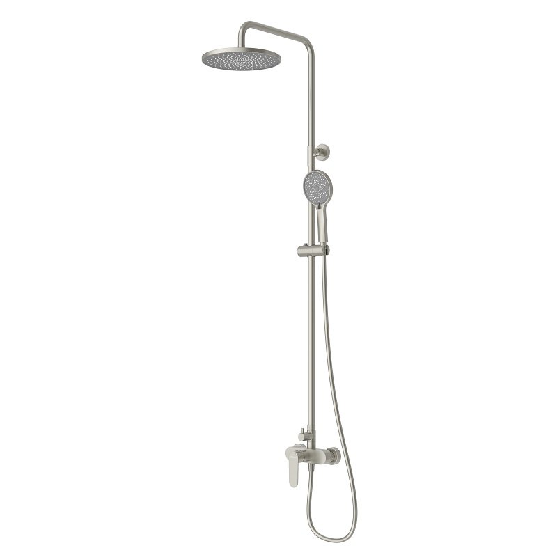 STYLUS-CD-BORO Душевая стойка со смесителем, брашированное золото STYLUS-CD-BORO Душевая стойка со смесителем, брашированное золото