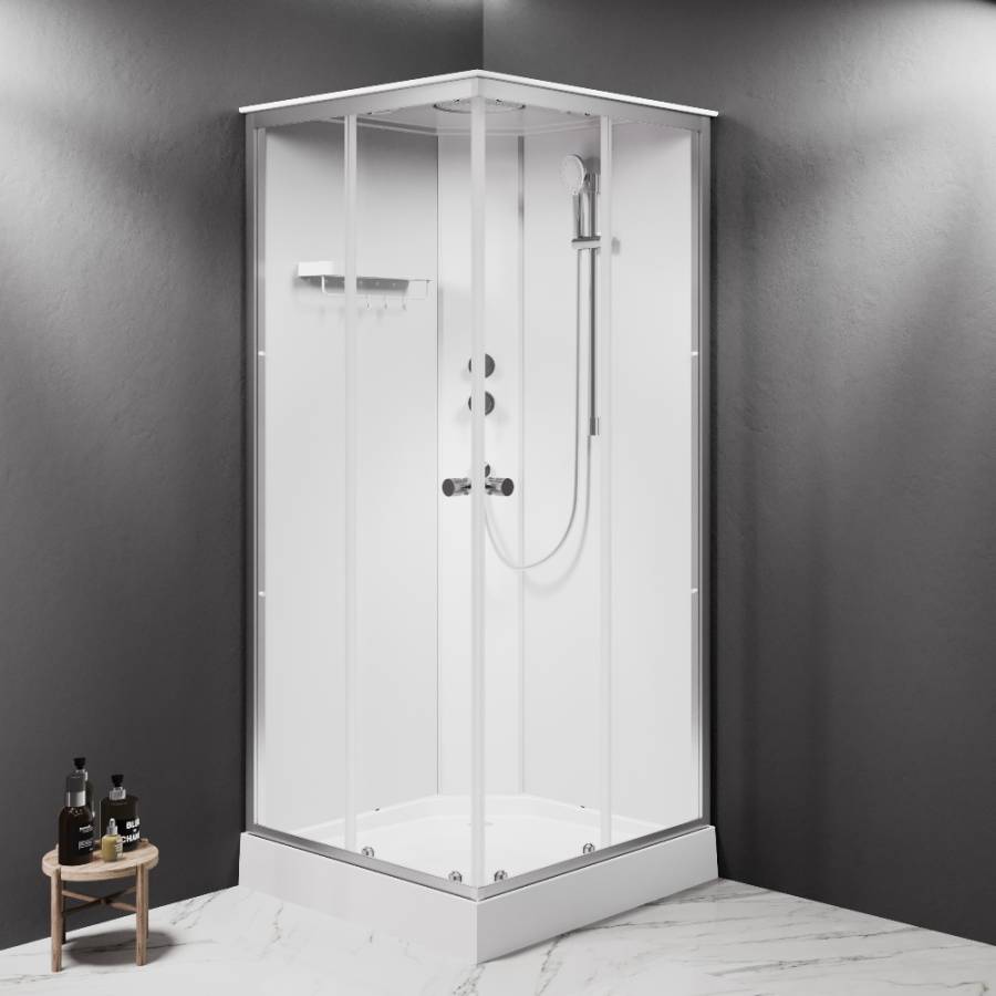 W94C-403-090MT X-Joy Square кабина душевая  90x90,  профиль мат.хром, стекло прозрачное W94C-403-090MT X-Joy Square кабина душевая  90x90,  профиль мат.хром, стекло прозрачное