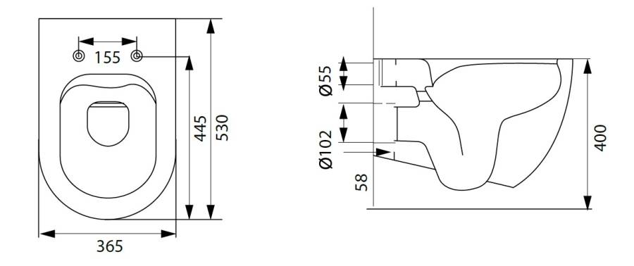 Чаша подвесного унитаза Allen Brau Reality 4.32006.31 черный матовый Чаша подвесного унитаза Allen Brau Reality 4.32006.31 черный матовый