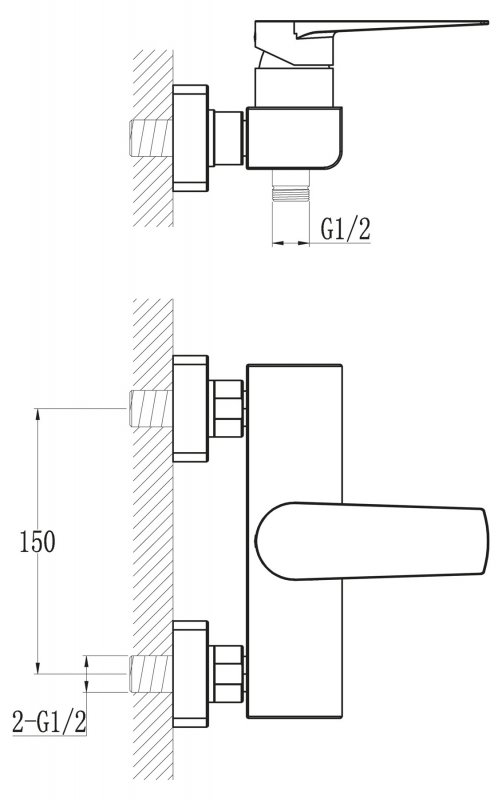 CARIN Смеситель для душа, хром CAR-ESDM-CRM CARIN Смеситель для душа, хром CAR-ESDM-CRM