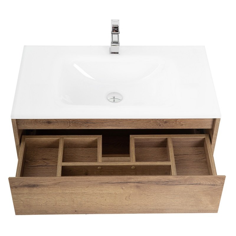 Тумба с раковиной подвесная BelBagno KRAFT 80 Rovere Nebrasca Nature, раковина белая Тумба с раковиной подвесная BelBagno KRAFT 80 Rovere Nebrasca Nature, раковина белая