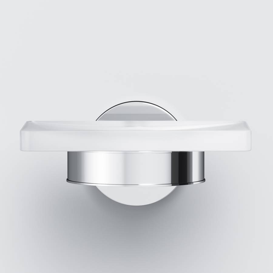 A85A34200 X-Joy, Стеклянная мыльница с настенным держателем, хром A85A34200 X-Joy, Стеклянная мыльница с настенным держателем, хром