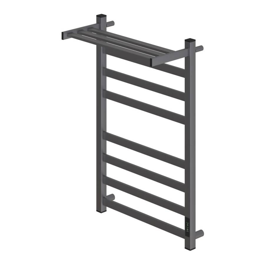 Полотенцесушитель электрический Point Меркурий PN83858PGR П7 500x800 с полкой, диммер справа, графит премиум Полотенцесушитель электрический Point Меркурий PN83858PGR П7 500x800 с полкой, диммер справа, графит премиум