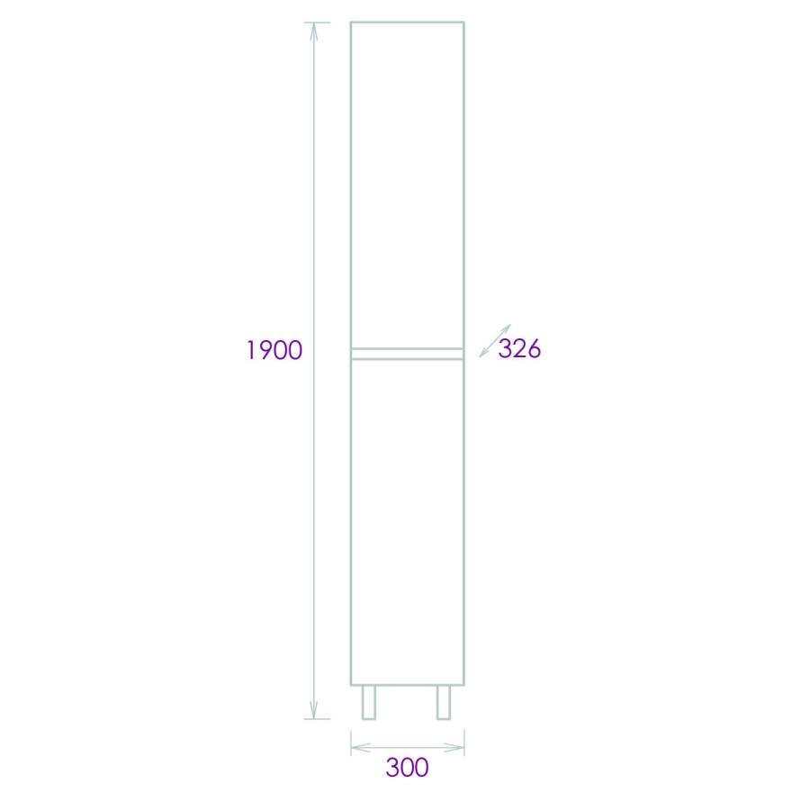 Пенал Onika Милтон 30 напольный, белый, универсальный Пенал Onika Милтон 30 напольный, белый, универсальный