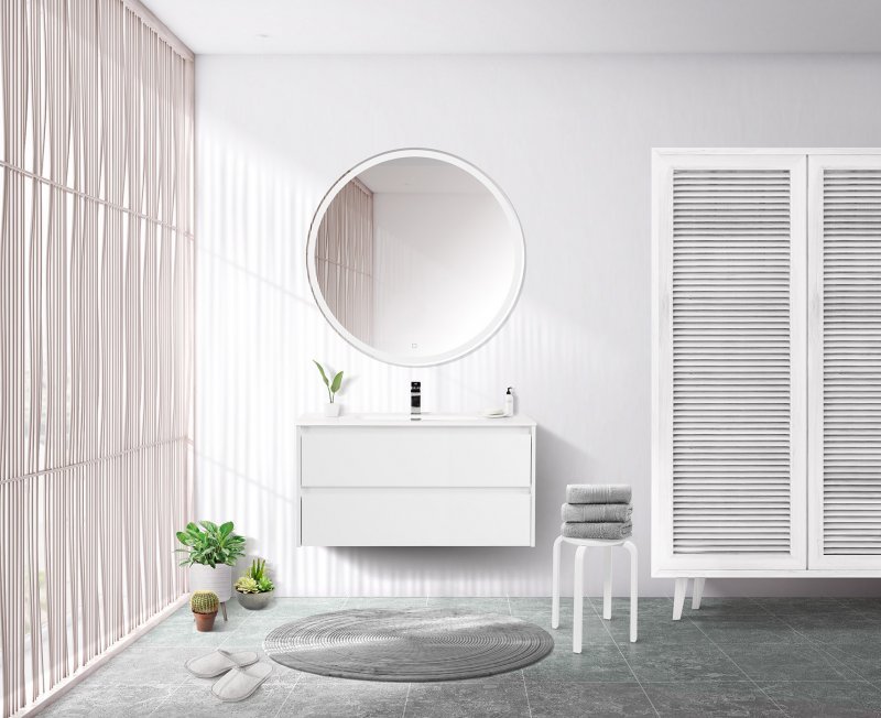 Тумба с раковиной подвесная BelBagno KRAFT 100 Rovere Nebrasca Nature, раковина белая Тумба с раковиной подвесная BelBagno KRAFT 100 Rovere Nebrasca Nature, раковина белая