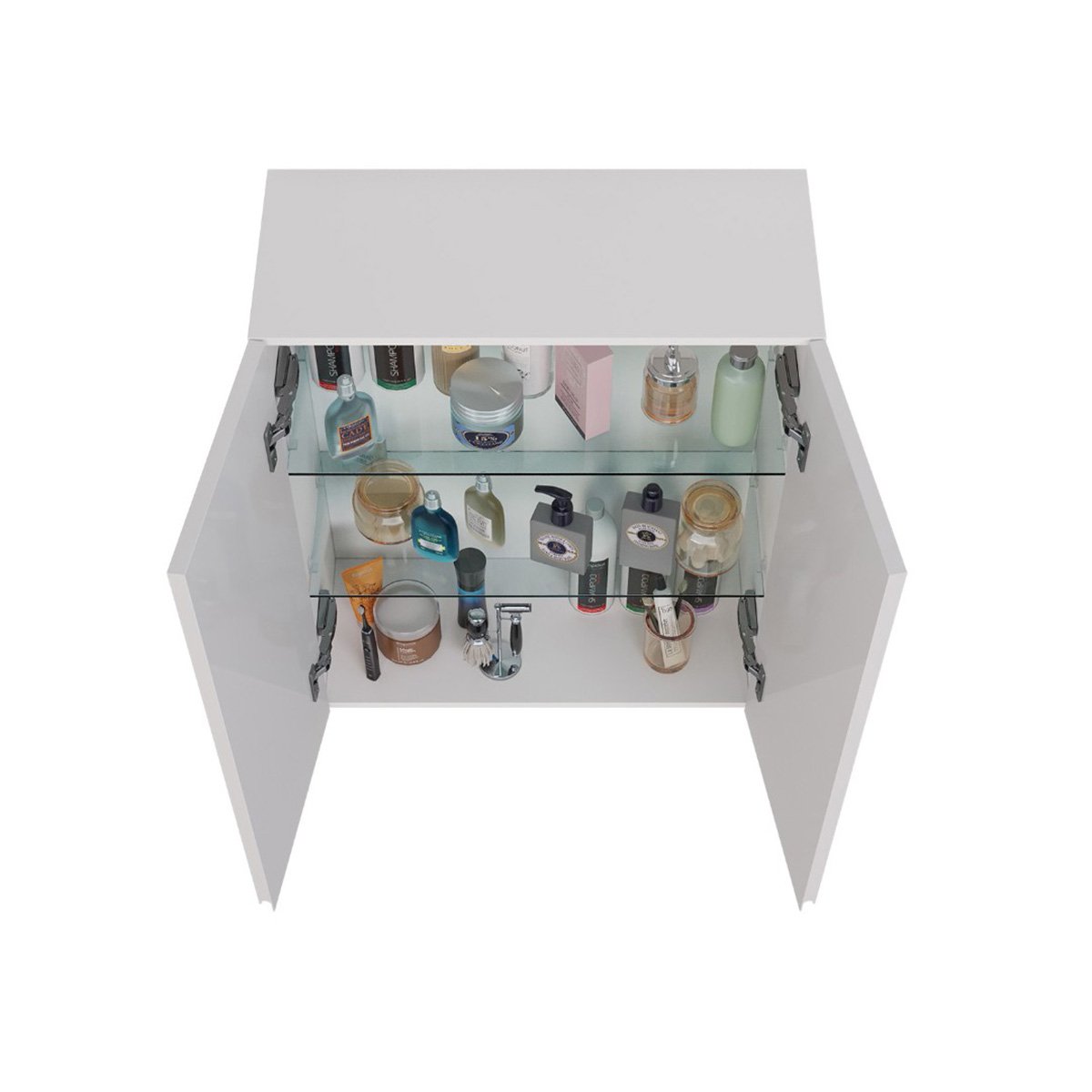 Шкаф Lemark VEON 60см подвесной, 2-х дверный, цвет корпуса, фасада: Белый глянец Шкаф Lemark VEON 60см подвесной, 2-х дверный, цвет корпуса, фасада: Белый глянец