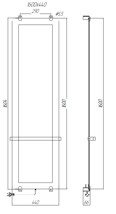 Полотенцесушитель электрический Allen Brau Infinity 160x44 с рейлингом 2.0 и креплением, серебро браш Полотенцесушитель электрический Allen Brau Infinity 160x44 с рейлингом 2.0 и креплением, серебро браш