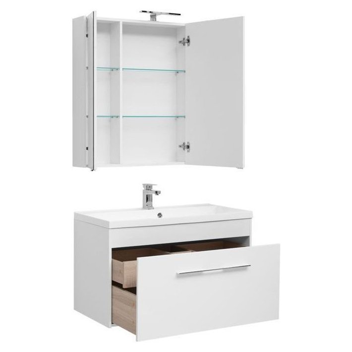 Мебель для ванной Aquanet Августа 100 белый (раковина Нота) Мебель для ванной Aquanet Августа 100 белый (раковина Нота)