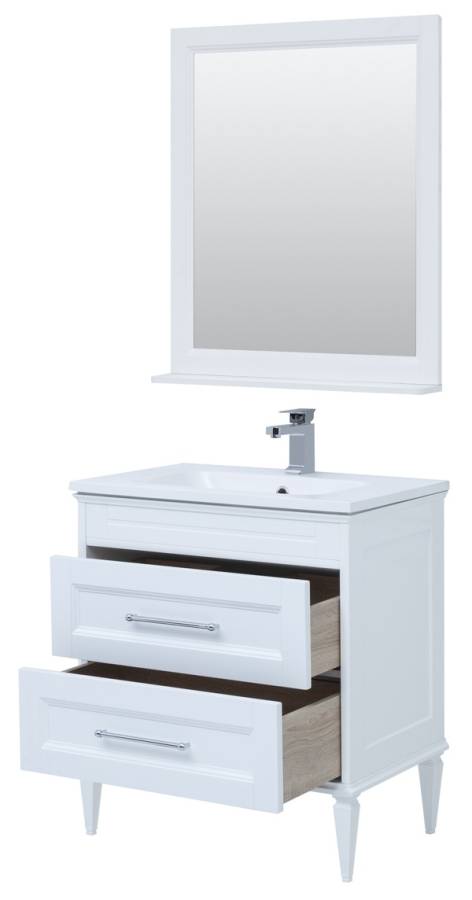 Мебель для ванной Aquanet Бостон М 80 белый( лит. мрамор) Мебель для ванной Aquanet Бостон М 80 белый( лит. мрамор)