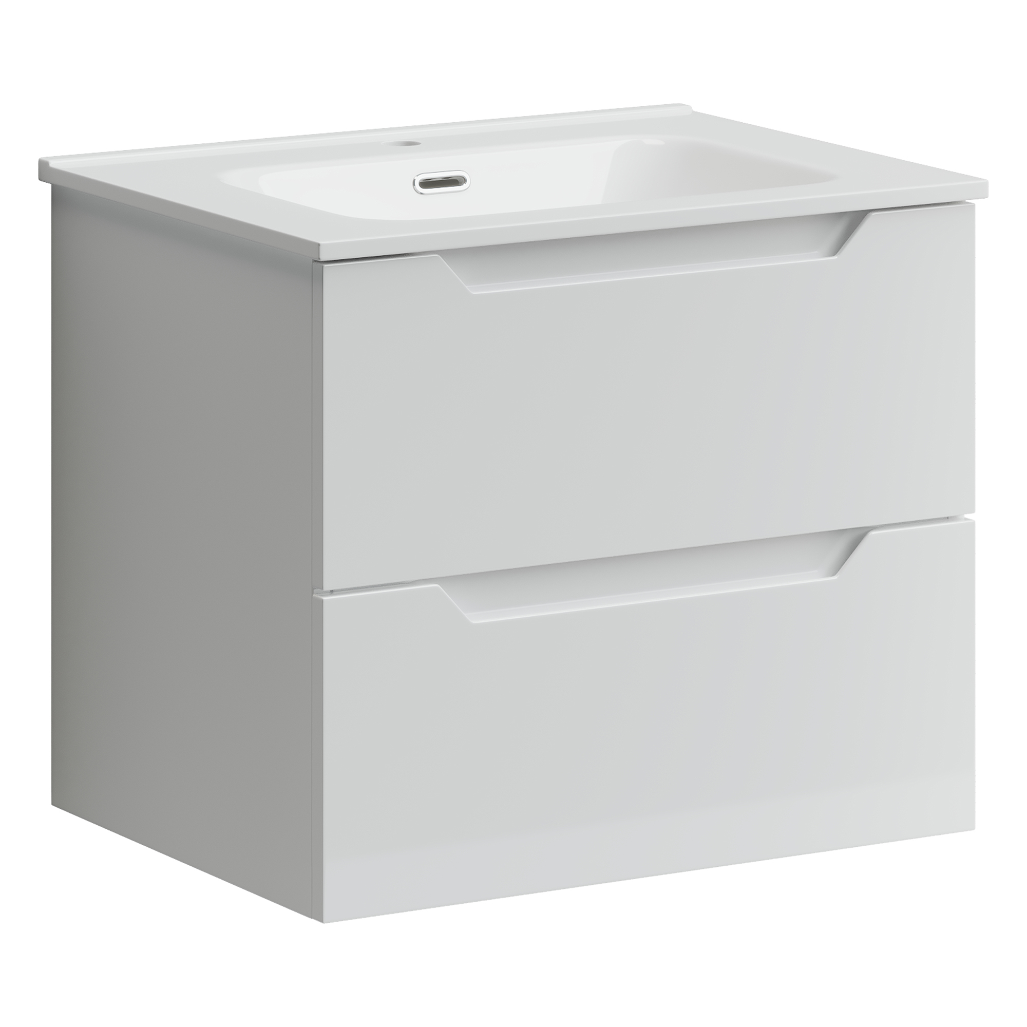 Тумба подвесная SANCOS Norma 2.0 590х450х500, c двумя ящиками оснащенными доводчиками, белый глянец , арт. NR2.060W Тумба подвесная SANCOS Norma 2.0 590х450х500, c двумя ящиками оснащенными доводчиками, белый глянец , арт. NR2.060W