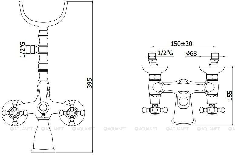 Смеситель для ванны с душем Paffoni Belinda FBLV022CR Смеситель для ванны с душем Paffoni Belinda FBLV022CR