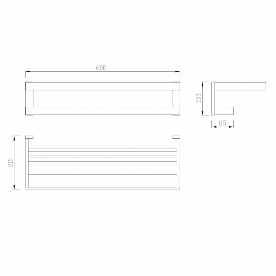 Полка для полотенец ABBER Westen AA1758 хром Полка для полотенец ABBER Westen AA1758 хром
