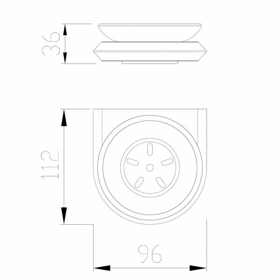 Мыльница ABBER Nord AA1558 хром Мыльница ABBER Nord AA1558 хром