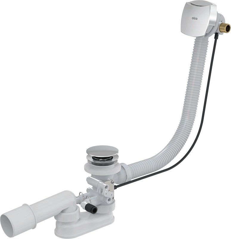 Сифон для гидромассажных ванн с напуском через перелив, металл Сифон для гидромассажных ванн с напуском через перелив, металл