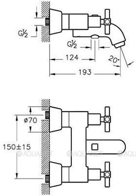 Смеситель для ванны Vitra Juno (без аксессуаров)
