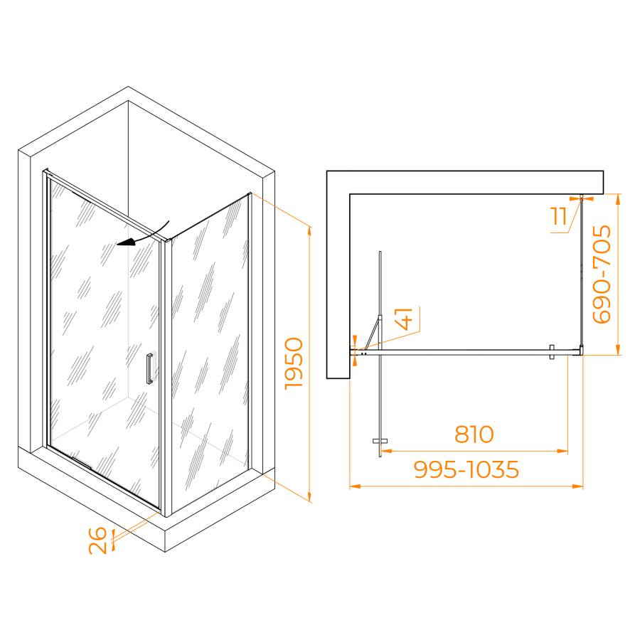Душевой уголок 100* 70*195 RGW SV-145 (SV-05 + Z-050-2) Прямоуг./Хром/Прозрачное/8 мм (Easy) Душевой уголок 100* 70*195 RGW SV-145 (SV-05 + Z-050-2) Прямоуг./Хром/Прозрачное/8 мм (Easy)