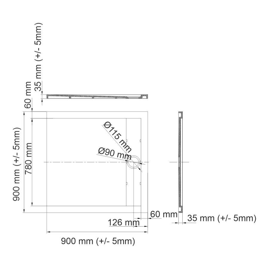 Abens 20T03 Душевой поддон Wasserkraft Abens 20T03 Душевой поддон Wasserkraft